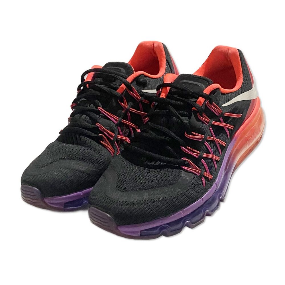Nike Air Max 2015 Black Hyper Punch 698903-006 Sneakers - Women's Size 7.5 Shoes - Picture 2 of 5